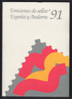 Libro Oficial Correos España Y Andorra 1991 - Emisiones Repúblicanas