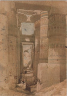 In 6 Languages Read A Story: THE HALL OF COLUMNS KARNAK. Lithograph David Roberts Hypostyle Karnac Complex - Louxor