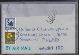 Japan. Christmas Mail 1995 To Mr. Santa Claus. Stamps Sc. 1439 On Air Mail Letter, Sent From Osaka At 20.11.1995 - Storia Postale
