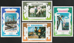 THEMATIC ECONOMIC DIVERSIFICATION:  SHEEP HUSBANDRY, ELECTRIC-REEL FISHING, FARMING, OIL REFINERY    4v+MS   -  BAHAMAS - Fabbriche E Imprese