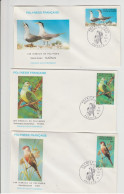 3 FDC POLYNESIE FRANCAISE 1981 YT N° 168 +N°169 +N°170 OISEAUX DE POLYNESIE-     'U'UPA/ /VINI //TARAPAPA - FDC