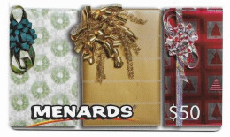 Menards  U.S.A., Carte Cadeau Pour Collection, Sans Valeur, # Menards-3 - Cartes De Fidélité Et Cadeau