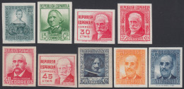 España Spain Variedad 731/40s 1936 - 1938 Sin Dentar Cifra Y Personajes - Other & Unclassified