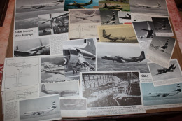 Lot De 52g D'anciennes Coupures De Presse De L'aéronef Britannique Hawker Siddeley Avro 748-F - Fliegerei