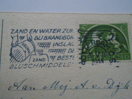 D201632  Netherlands -   Zand En Water Zijn Bij Brandbom Inslag De Beste Bluschmiddelen,  -Rotterdam 1944 - Poststempel