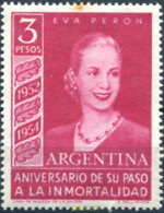 725711 HINGED ARGENTINA 1954 ANIVERSARIO DE SU PASO A LA INMORTALIDAD - Ungebraucht