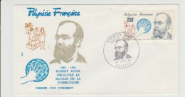 POLYNESIE FDC N° PA 167 Robert Koch 1982 Bacille De La Tuberculose Santé - FDC