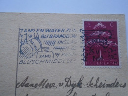 D201641  Netherlands -   Zand En Water Zijn Bij Brandbom Inslag De Beste Bluschmiddelen,  -Rotterdam 1944 - Poststempel