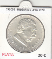 CR3052 MONEDA BULGARIA 5 LEVA 1970 MBC PLATA - Sonstige & Ohne Zuordnung