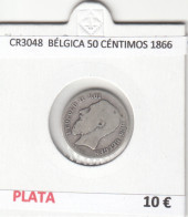 CR3048 MONEDA BÉLGICA 50 CÉNTIMOS 1866 PLATA - Otros – Oceanía