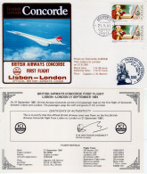 Lisbon-London 1981 Concorde "British Airways" Cacheted Cover. - Concorde