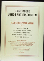 DDR: 5 Maximum-Postkarten Mit FDC-Stpl.vom 7.9.1961 In Umschlag "Ermordete Antifaschisten" Knr: 849-853 - Cartoline Maximum