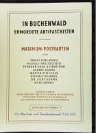 DDR: 8 Maximum-Postkarten Mit So-Stpl.  In Umschlag "In Buchenwald Ermordete Antifaschisten" Knr: 606/8A, 635-339 - Cartas Máxima