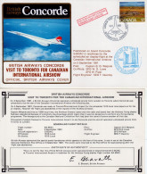 Canada 1981 Concorde "British Airways" "Due To Bad Weather The Flight Was Cancelled" Cacheted Cover. - Concorde