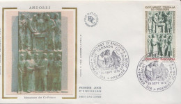 Andorra Stamp On Silk FDC - FDC