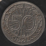 DEUTSCHES REICH - 50 REICHSPFENNIG 1928A - 1 Marco & 1 Reichsmark