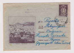 Bulgaria Bulgarie Bulgarian Postal Stationery Cover, 1950s Sent Via Railway TPO Zug Bahnpost (BURGAS-SOFIA) /859 - Sobres