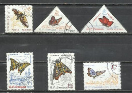 9144-SERIE COMPLETA RUMANÍA 1960 Nº 1960 Nº 120/125 MARIPOSAS INSECTOS. - Oblitérés