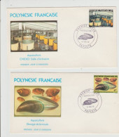 POLYNESIE FDC 163/164 AQUACULTURE (2 FDC) 1981 - FDC