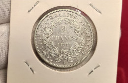 Francia France 2 Francs 1887 A Paris Km 817 Plata - Otros & Sin Clasificación