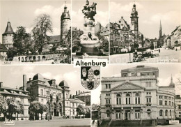 73031560 Altenburg Thueringen Schloss Skatbrunnen Markt Mit Rathaus Bahnhof Thea - Altenburg