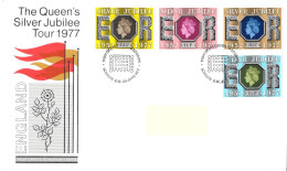 1977 Silver Jubilee Addressed FDC Tt - 1971-1980 Dezimalausgaben