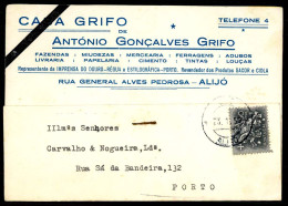 ALIJÓ - PUBLICIDADE - «Casa Grifo» De António Gonçalves Grifo - Fazendas: Miudezas:Mercearia: .... Carte Postale - Vila Real