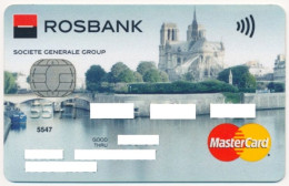 RUSSIA - RUSSIE - RUSSLAND ROSBANK SOCIETE GENERALE NOTRE DAME DE PARIS MASTERCARD - Geldkarten (Ablauf Min. 10 Jahre)