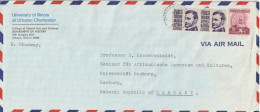 US - Airmail - Urbana To Germany - University Of Illinois - Ca. 1975 (68053) - Briefe U. Dokumente