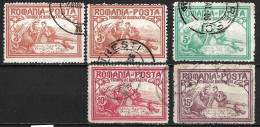 Rumania 1906 Charity III  Complete Used Set 169 / 172 Different Perforations - Used Stamps