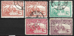 Rumania 1906 Charity III  Complete Used Set 169 / 172 Different Perforations - Usado