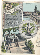 VORLAUFER  1894!!  Gruss Aus Festplatz - VI Deutschen Bundeskegeln Zu DRESDEN V/14-19 Juli 1894 - Bowling