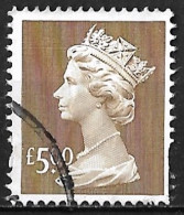 G.B. 1999 Queen Elisabeth II £ 5.00 Brown Engraved Michel 1796 - Used Stamps