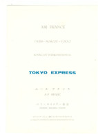 MENU  AIR FRANCE  PARIS MOUSCOU TOKYO -TOKYO EXPRESS   DESSINE PAR PAGES - Menus