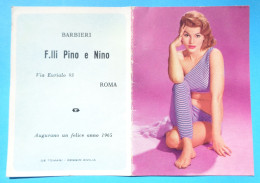 H-0700 * ITALY ° Calendarietto 1965, Barbieri F.lli Pino E Nino, Roma, Pin-up, Sexy Girl - Klein Formaat: 1961-70