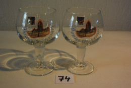 C74 2 Verres De Trappiste Bonne Espérance Bière Bistrot - Verres