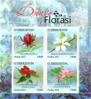 Uzbekistan 2024 . Flora. Ornamentic Plants. S/S 4v. - Oezbekistan