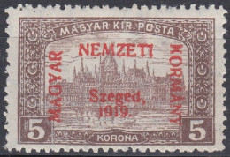 Hongrie Szeged 1919 Mi 19 MH * Palais Du Parlement   (A8) - Szeged
