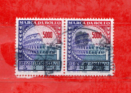 Marca Da Bollo °1988/97- Tassa Fissa  Lire. 5000 , COPPIA Cat.Unif 243. - Revenue Stamps