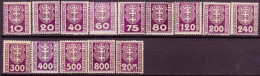 Stamps Danzig 1923 POSTAGE DUE STAMPS Mint MNH Lot5 - Segnatasse