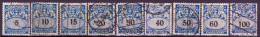 Stamps Danzig 1923-28 POSTAGE DUE STAMPS USED Lot10 - Postage Due