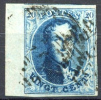 [O SUP] N° 11, 20c Bleu Avec Belles Marges Et Grand Bord De Feuille - Superbe - 1858-1862 Medallions (9/12)