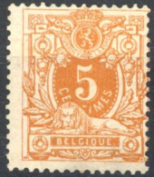 [** SUP] N° 28B, 5c Ocre-rouge Vif - Fraîcheur Postale - Cote: 575€ - 1869-1883 Leopoldo II