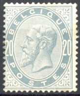 [** SUP] N° 39, 20c Gris Perle - Fraîcheur Postale - Cote: 1200€ - 1869-1883 Léopold II