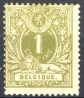 [** SUP] N° 42, 1c Réséda (gomme Jaune) - Fraîcheur Postale - Cote: 105€ - 1884-1891 Léopold II