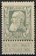 [** SUP] N° 78b, 50c Gris Verdâtre Sur Papier Mince Jaunâtre - Fraîcheur Postale - Cote: 695€ - 1905 Barba Grossa