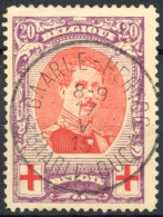 [O SUP] N° 134A, Dentelure 12 - Obl Centrale - Cote: 45€ - 1914-1915 Cruz Roja