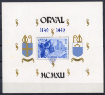 [** SUP] Bloc 23-cu, Orval Avec 2 Curiosités : Dentelé Au Lieu De Non Dentelé + Blason Empiètant Sur Le Timbre. Rare - Altri & Non Classificati