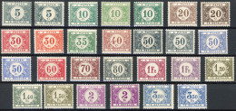 [** SUP] TX32/48, La Série Y Compris Très Nombreuses Nuances Dont TX33b - Stamps