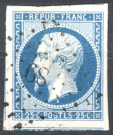 [O SUP] N° 10, 25c Bleu Superbement Margé Avec 3 Voisins - Cote: 45€ - 1852 Luigi-Napoleone